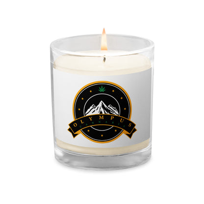 Glass jar soy wax candle