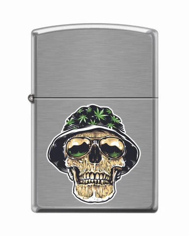Zippo 58383 Leaf Cannabis Skull