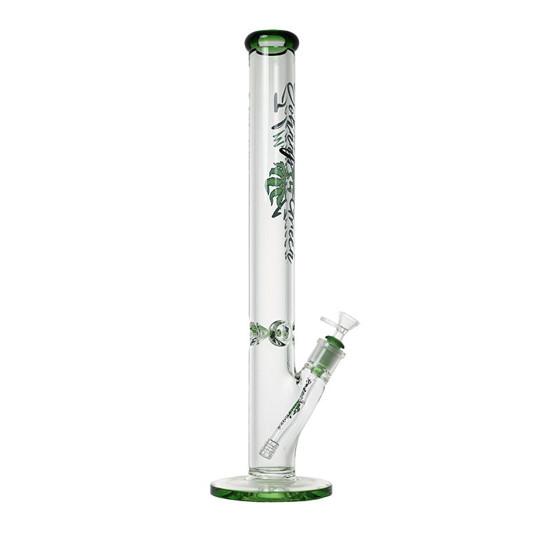 Johnny Green | 24″ 9mm Straight Tube with Grid Percolator Slide – Green (MJG-015)