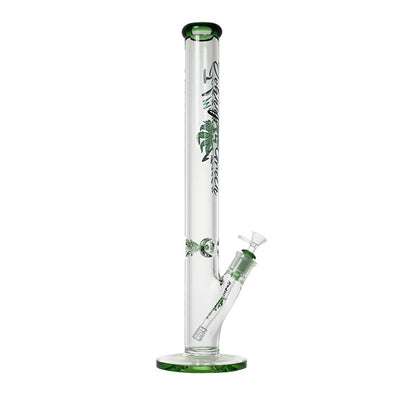 Johnny Green | 24″ 9mm Straight Tube with Grid Percolator Slide – Green (MJG-015)