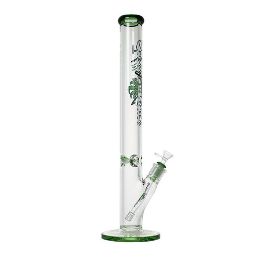 Johnny Green | 24″ 9mm Straight Tube with Grid Percolator Slide – Green (MJG-015)