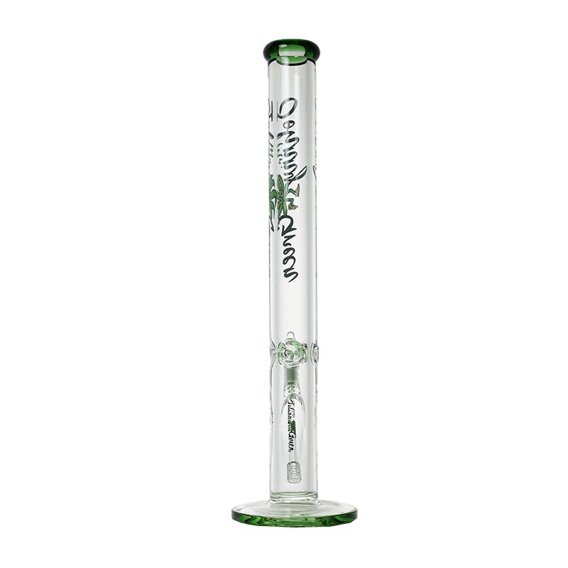 Johnny Green | 24″ 9mm Straight Tube with Grid Percolator Slide – Green (MJG-015)