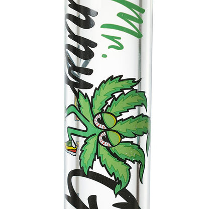 Johnny Green | 24″ 9mm Straight Tube with Grid Percolator Slide – Green (MJG-015)