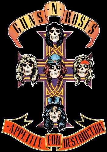 Gun N Roses | "Appetite For Destruction" Men's T-Shirt-Black- Officially Licensed